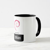 Linux alimenté par Debian Mug (Devant droit)