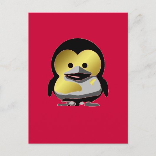 Linux Baby Tux d'Or Briefkaart (Voorkant)
