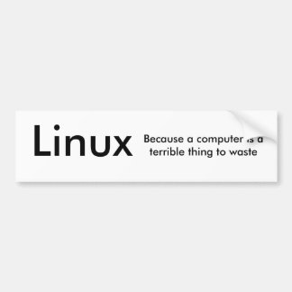Linux-Bumpersticker Bumpersticker