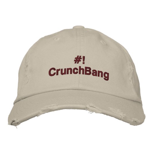 Linux - #!CrunchBang Geborduurde Pet (Voorkant)