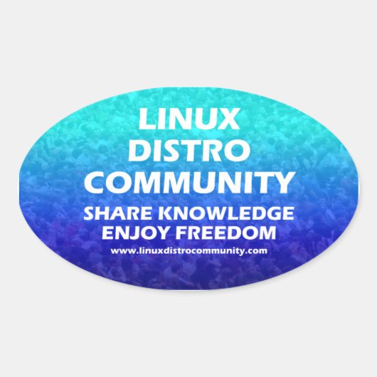 Linux Distro Community Oval Stickers (Voorkant)