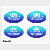 Linux Distro Community Oval Stickers (Vel)