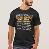 Linux Engineer Uurly Rate Unix Geek Cloud Program T-shirt (Voorkant)