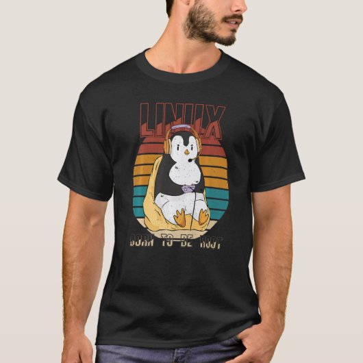 Linux Gamer Root Party Cool Penguin Nerd Programme T-shirt (Voorkant)