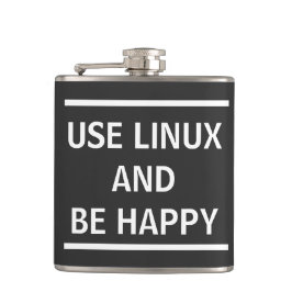 Linux gebruiken en gelukkig zijn heupfles