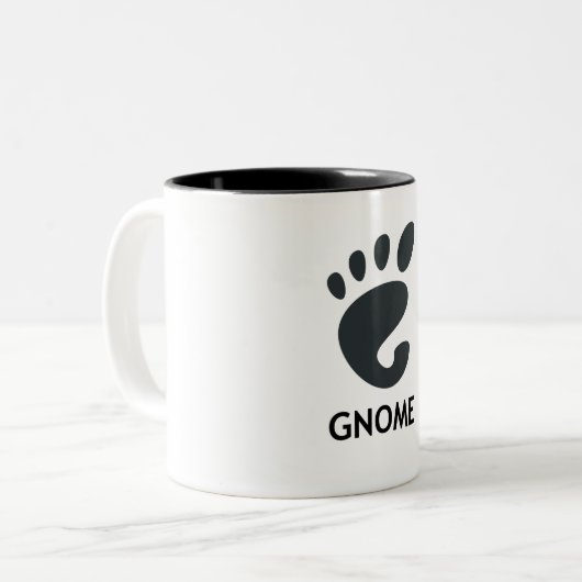 Linux GNOME-1-Mok Tweekleurige Koffiemok (Voorkant links)