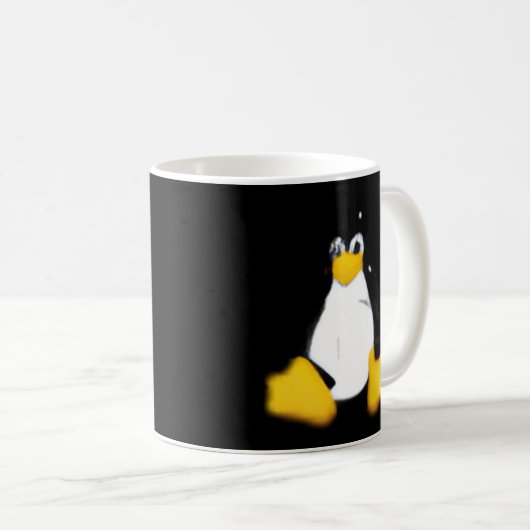 Linux grijs klein koffiemok (Voorkant rechts)