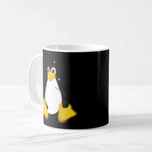 Linux grijs klein koffiemok (Voorkant links)