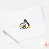 LINUX INSIDE Tux de Linux Penguin Logo Vierkante Sticker (Envelop)