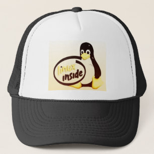 LINUX INSIDE Tux the Linux Penguin Logo Trucker Pet