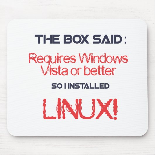 Linux is beter muismat (Voorkant)