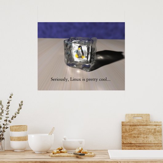 Linux is Cool Poster (Keuken)