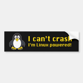Linux kan niet crashen bumpersticker