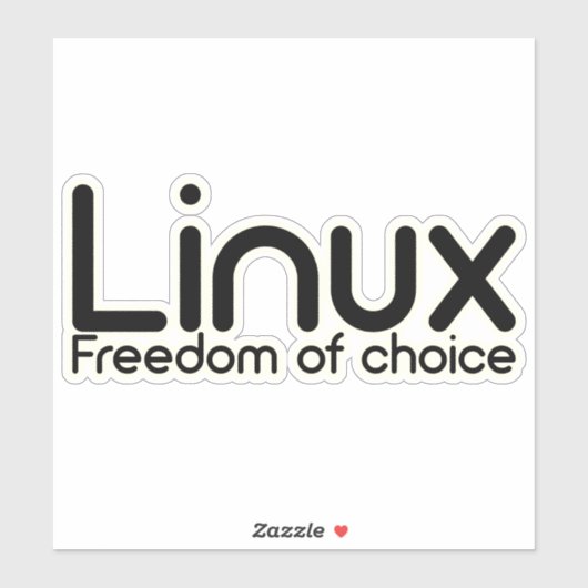 Linux - keuzevrijheid sticker (Vel)