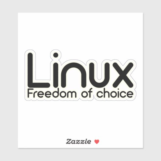 Linux - keuzevrijheid sticker (Vel)