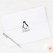 Linux Logo met Tux de Linux Penguin Driehoek Sticker (Envelop)
