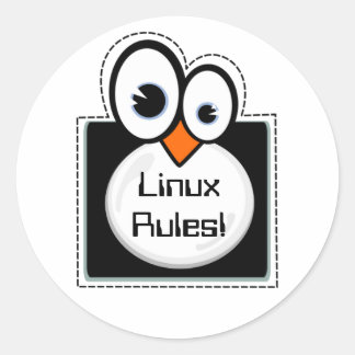 Linux Penguin Lijst aangepaste tekst Sticker