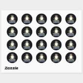 Linux Penguin Power Ronde Sticker (Vel)