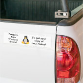 linux-pinguïn-tux bumpersticker (Op Truck)