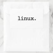 Linux. Rechthoekige Sticker (Tas)