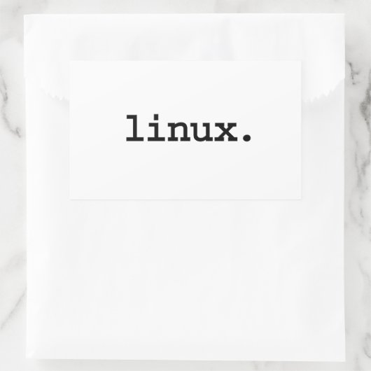 Linux. Rechthoekige Sticker (Tas)