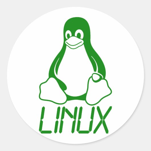 Linux Ronde Sticker (Voorkant)