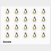 linux ronde sticker (Vel)