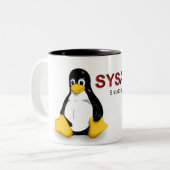 Linux Sys Admin Tweekleurige Koffiemok (Voorkant links)