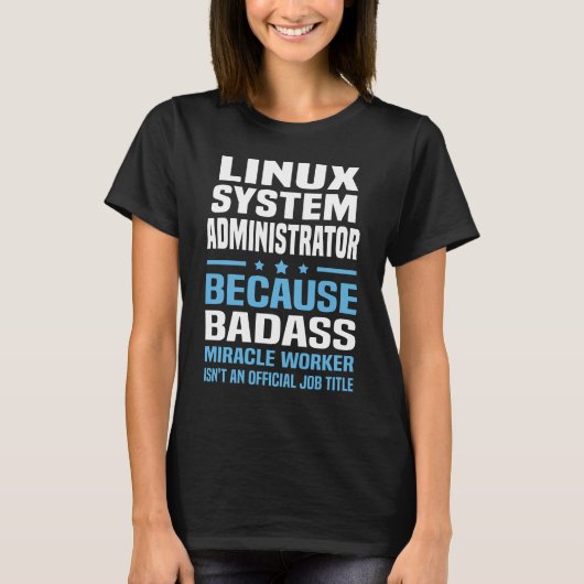 Linux-systeembeheerder T-shirt (Voorkant)