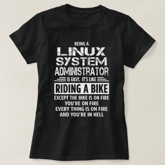 Linux-systeembeheerder T-shirt (Design voorkant)
