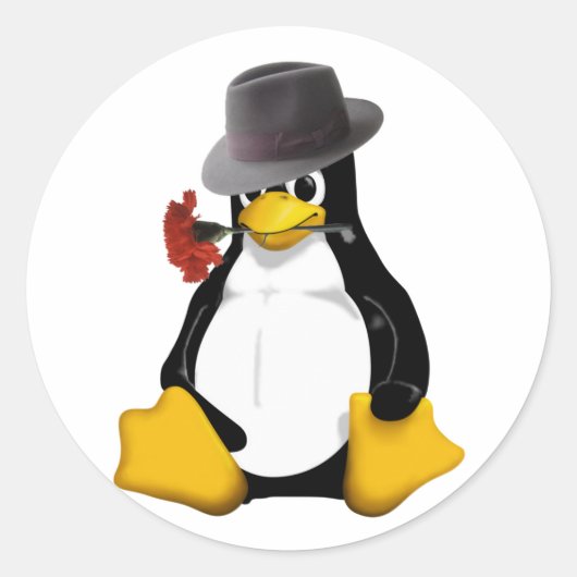 Linux-tango Ronde Sticker (Voorkant)