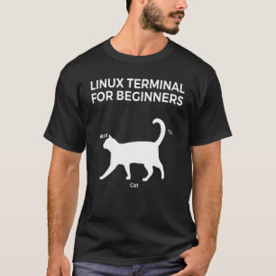 Linux-terminal voor startners Funny Cat T-shirt