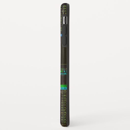 Linux/tmux/htop iPhone XS Max Hoesje (Achterkant/links)