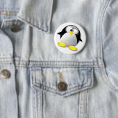 LINUX TUX CRYSTAL RONDE BUTTON 5,7 CM (In situ)