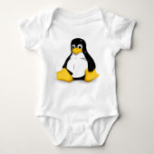 Linux Tux Organic Baby Creeper Romper (Voorkant)