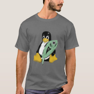 LINUX TUX PENGUIN FISH T-SHIRT