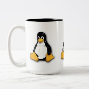Linux Tux Penguin-Mok Tweekleurige Koffiemok