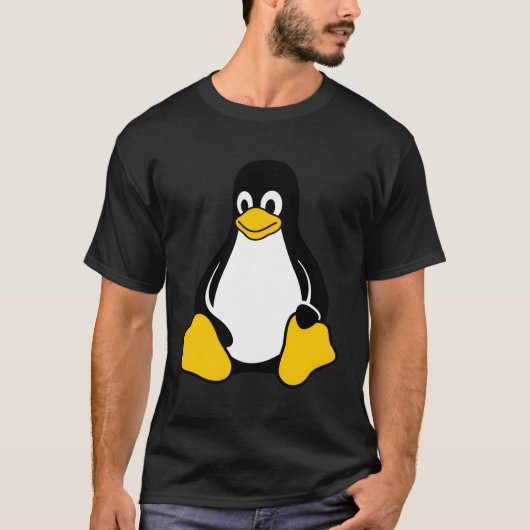 Linux Tux Penguin Open Source Nerd Geek T-shirt (Voorkant)