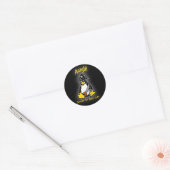 Linux Tux Penguin Pirate Sticker Zwart Ubuntu, enz (Envelop)
