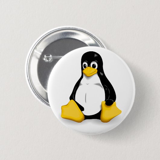 Linux Tux Pin-back-Button Ronde Button 5,7 Cm (Voorkant /achterkant)