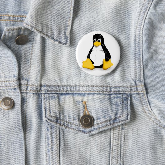 Linux Tux Pin-back-Button Ronde Button 5,7 Cm (In situ)