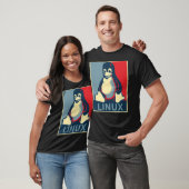 Linux tux pingouin obama poster T-shirt classique (Unisexe)