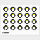 Linux Tux pinguïn android Ronde Sticker (Vel)