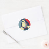 Linux tux pinguïn klassiek obama poster ronde sticker (Envelop)