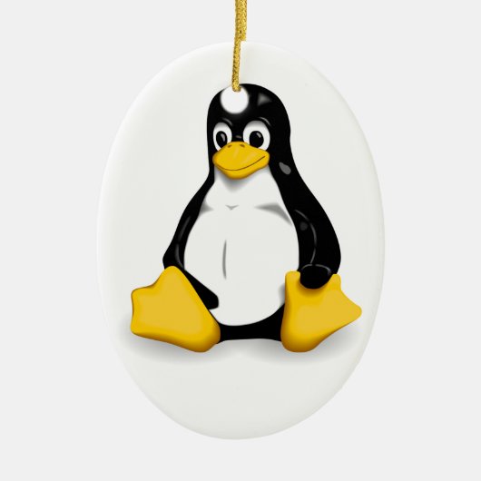 Linux Tux-producten Keramisch Ornament (Voorkant)