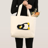 Linux Tux sleeping Grote Tote Bag (Voorkant (product))