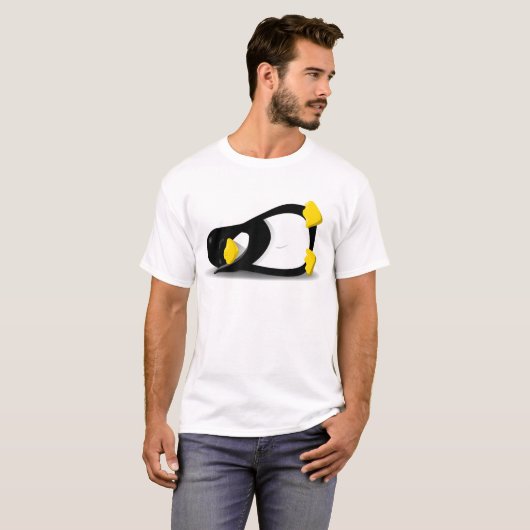 Linux Tux sleeping T-shirt (Voorkant volledig)