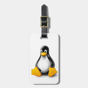 Linux Tux the Penguin Bagagelabel