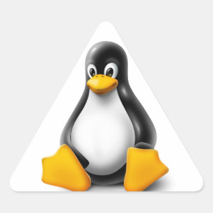 Linux Tux the Penguin Driehoek Sticker