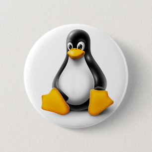 Linux Tux the Penguin Ronde Button 5,7 Cm